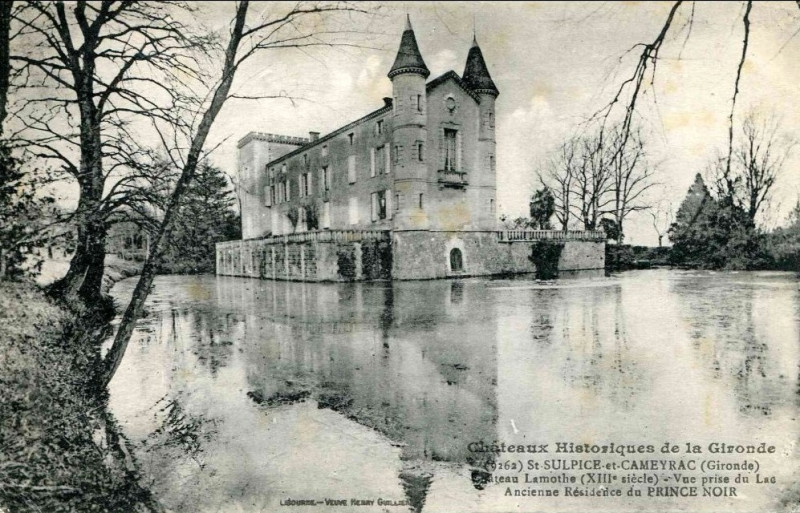Carte postale ancienne Saint-Sulpice-et-Cameyrac chateau Lamothe (1919)