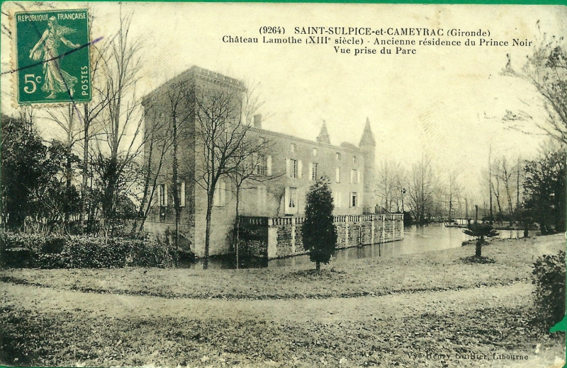 Carte postale ancienne Saint-Sulpice-et-Cameyrac chateau Lamothe 6