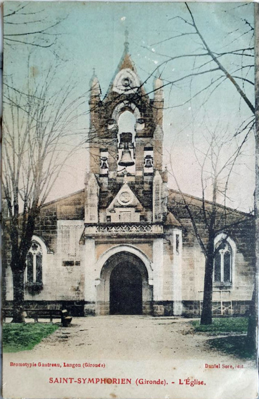 Carte postale ancienne Saint-Symphorien - église 1