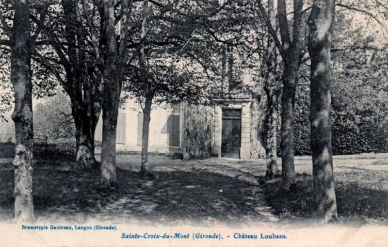 Carte postale ancienne Sainte-Croix-du-Mont - château Loubens 1