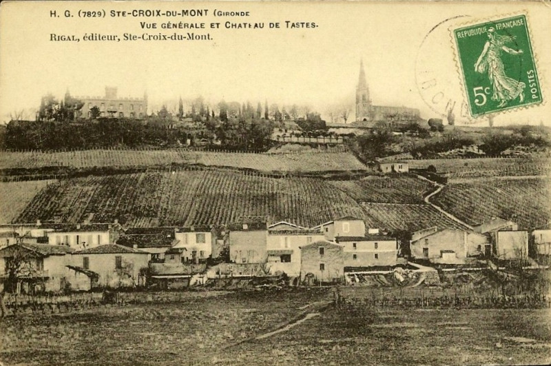 Carte postale ancienne Sainte-Croix-du-Mont - vue générale 3