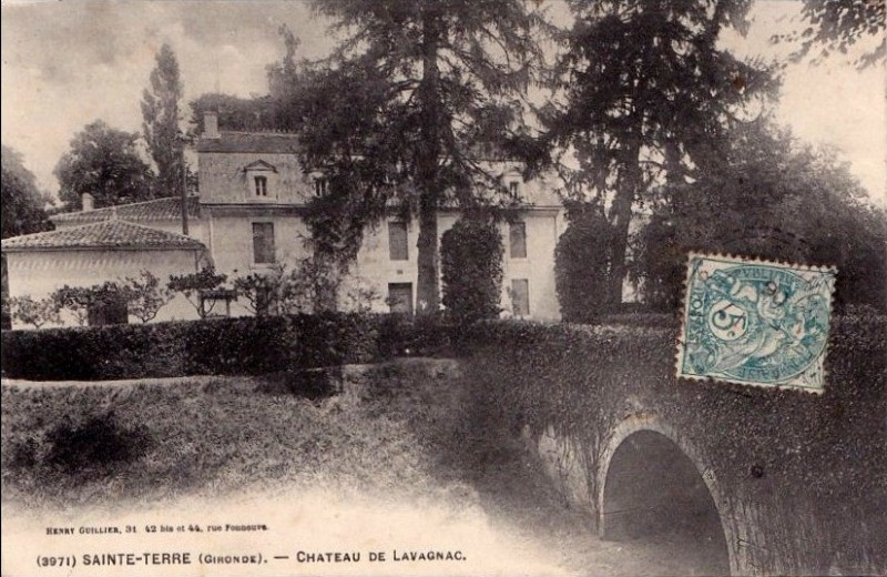 Carte postale ancienne Sainte-Terre - château de Lavagnac 1