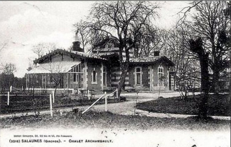 Carte postale ancienne Salaunes - chalet Archambault 1b