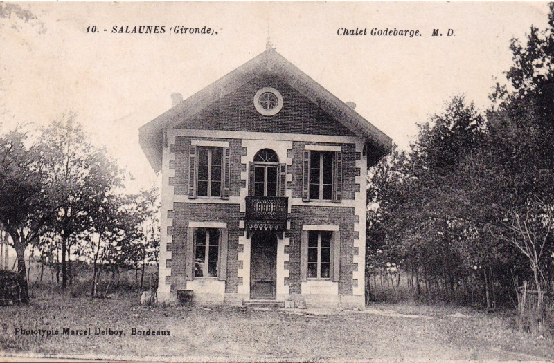 Carte postale ancienne Salaunes - chalet Godebarge
