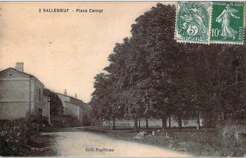 Carte postale ancienne Salleboeuf centre bourg 5