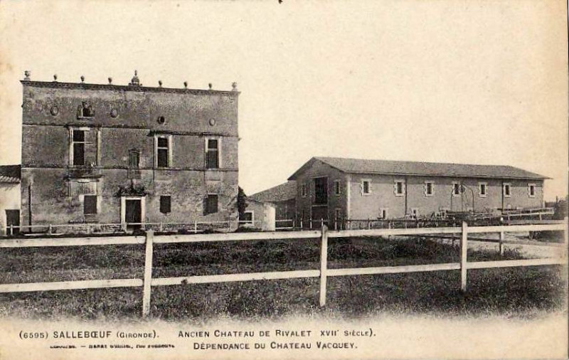 Carte postale ancienne Salleboeuf château de Vacquey 10