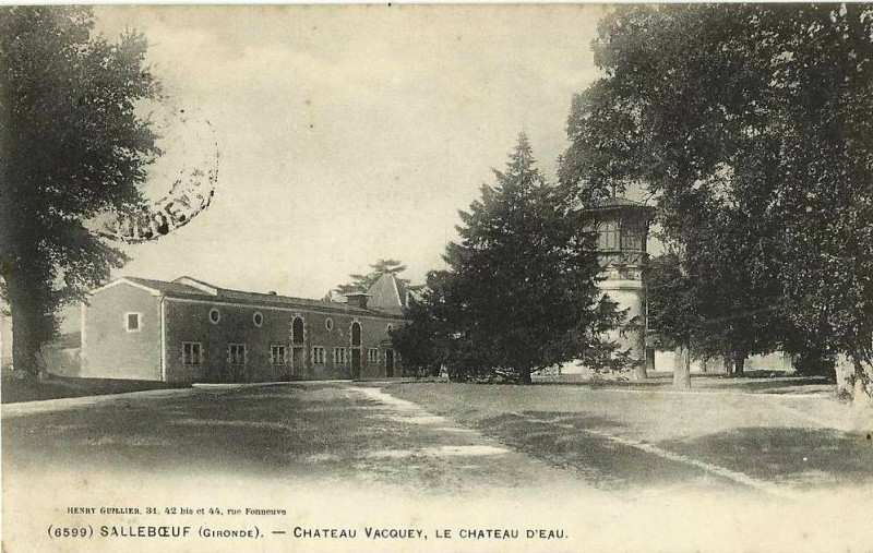 Carte postale ancienne Salleboeuf château de Vacquey 2