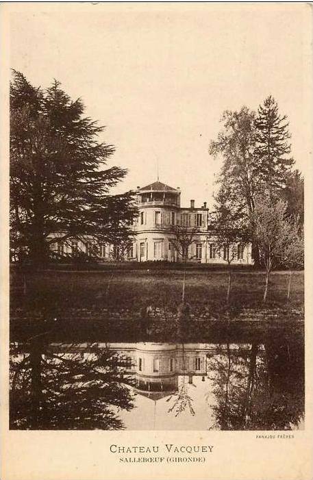 Carte postale ancienne Salleboeuf château de Vacquey 3