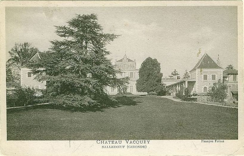Carte postale ancienne Salleboeuf château de Vacquey 7