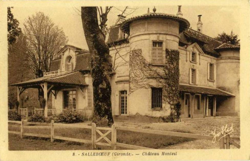 Carte postale ancienne Salleboeuf château Monteil 1