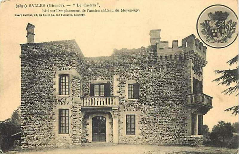 Carte postale ancienne Salles - Le Castera 2