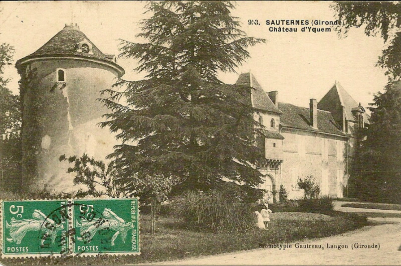 Carte postale ancienne Sauternes - château d'Yquem 3