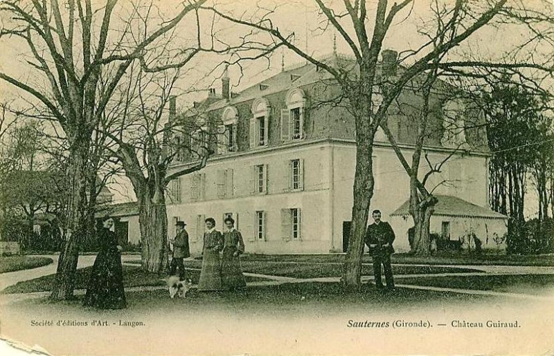 Carte postale ancienne Sauternes - château Guiraud 3