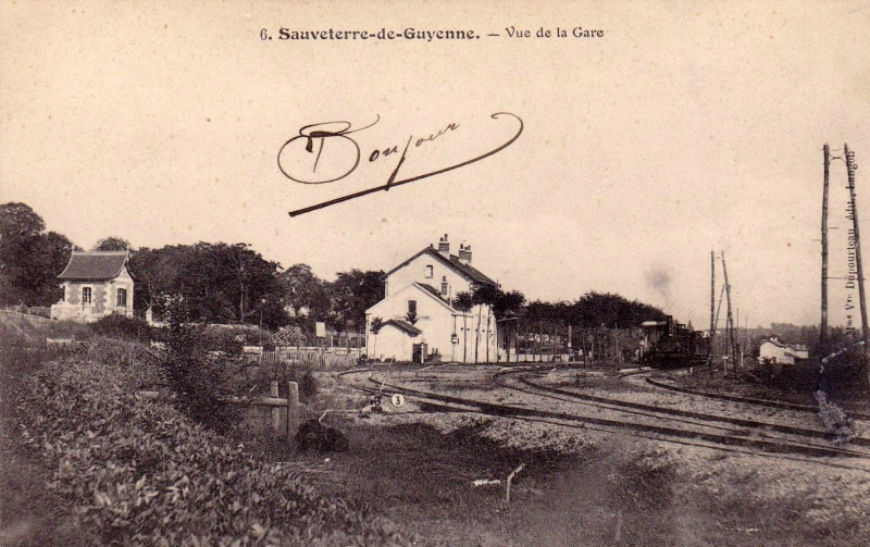Carte postale ancienne Sauveterre-de-Guyenne - Gare 2