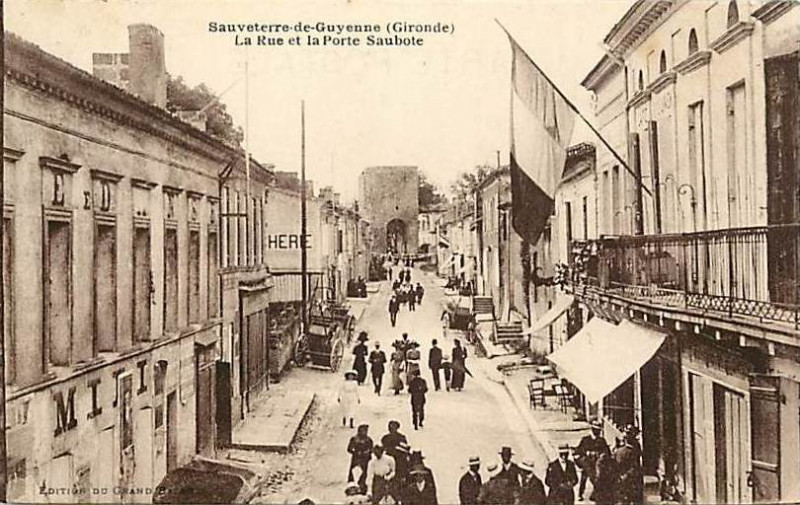Carte postale ancienne Sauveterre-de-Guyenne - rue Saubotte 2