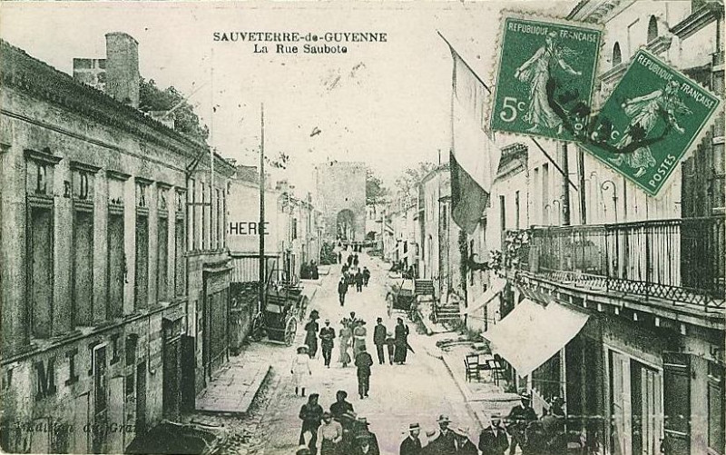 Carte postale ancienne Sauveterre-de-Guyenne - rue Saubotte