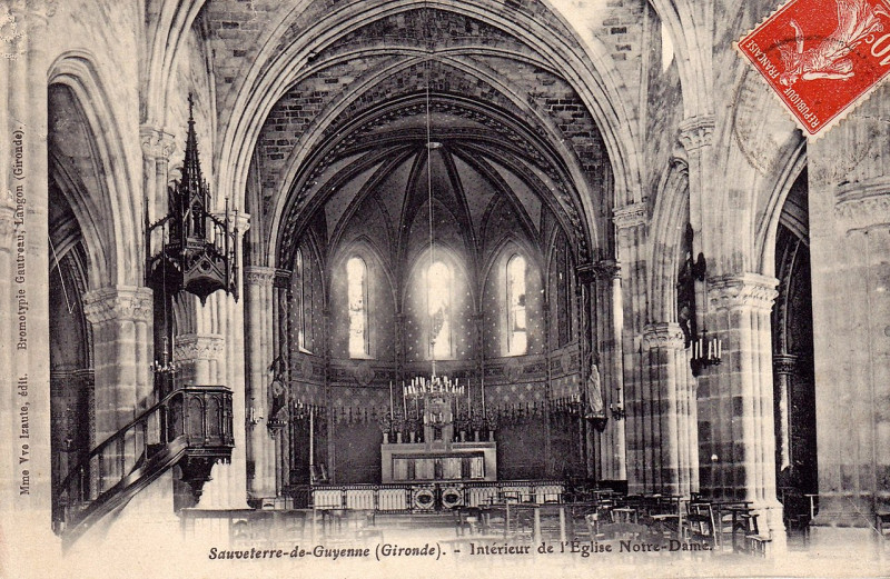 Carte postale ancienne Sauveterre-de-Guyenne - église Notre-Dame 4