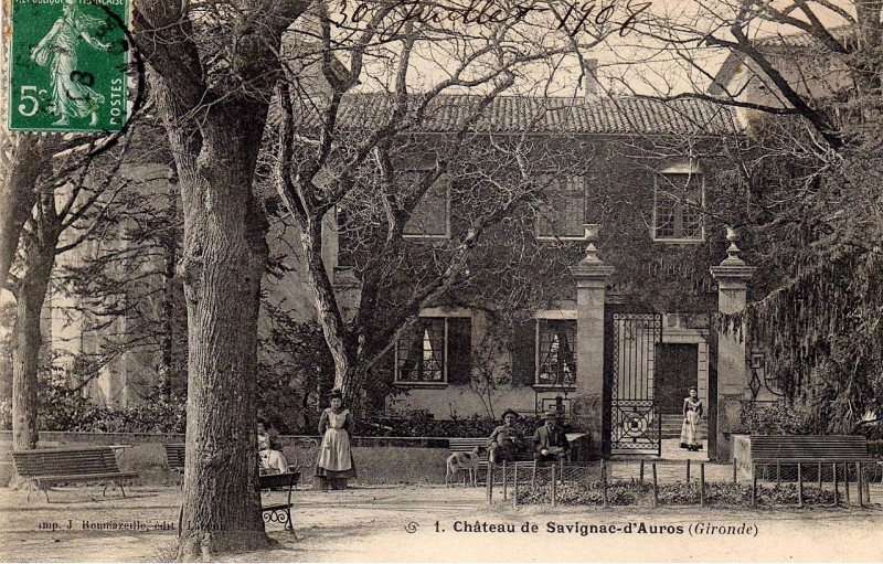 Carte postale ancienne Savignac - château Perrin 2