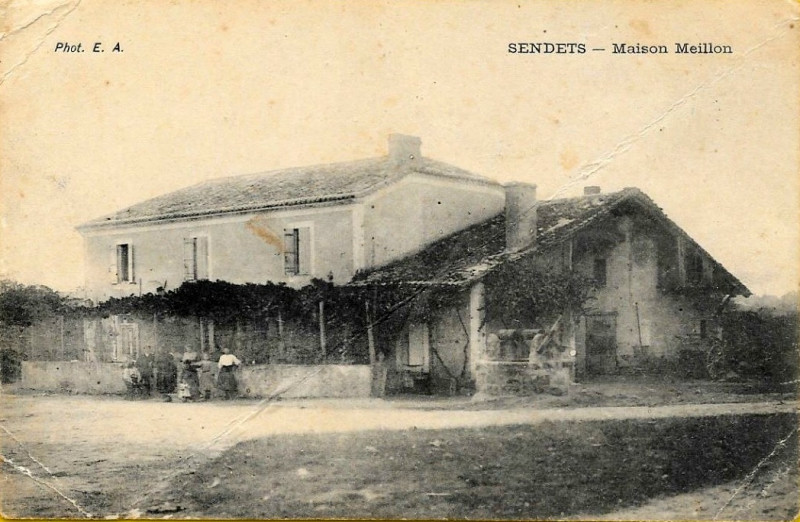 Carte postale ancienne Sendets - maison Meillon