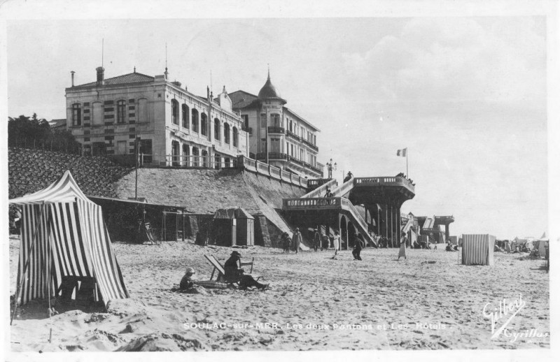 Carte postale ancienne Soulac - Les pontons