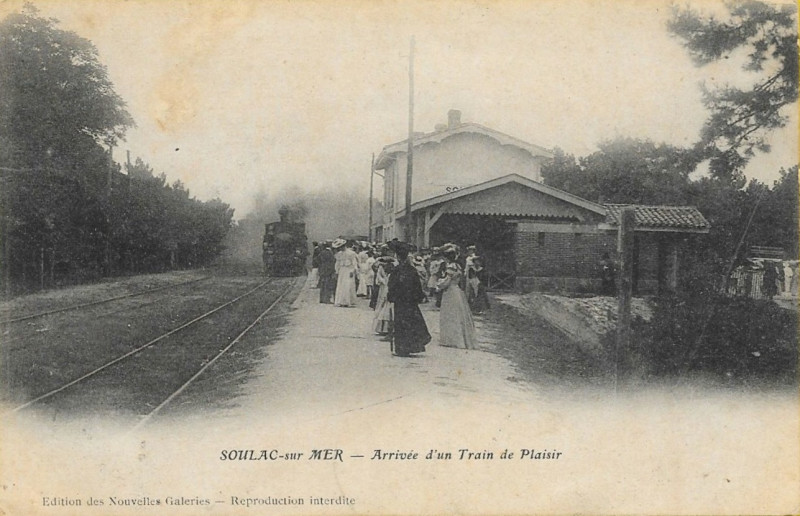 Carte postale ancienne Soulac-sur-Mer - Gare 3