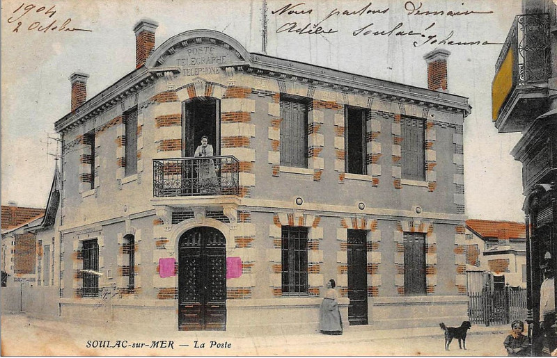 Carte postale ancienne Soulac-sur-Mer - La Poste 2