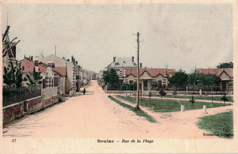 Carte postale ancienne Soulac-sur-Mer - rue de la Plage 7
