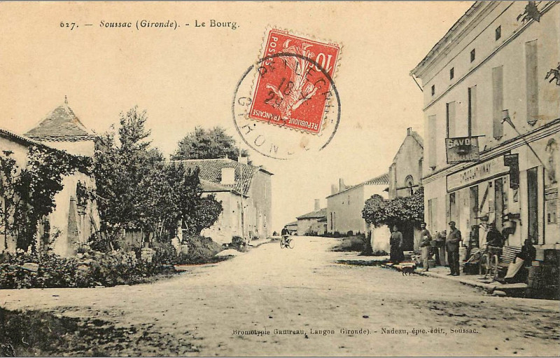 Carte postale ancienne Soussac - bourg 2