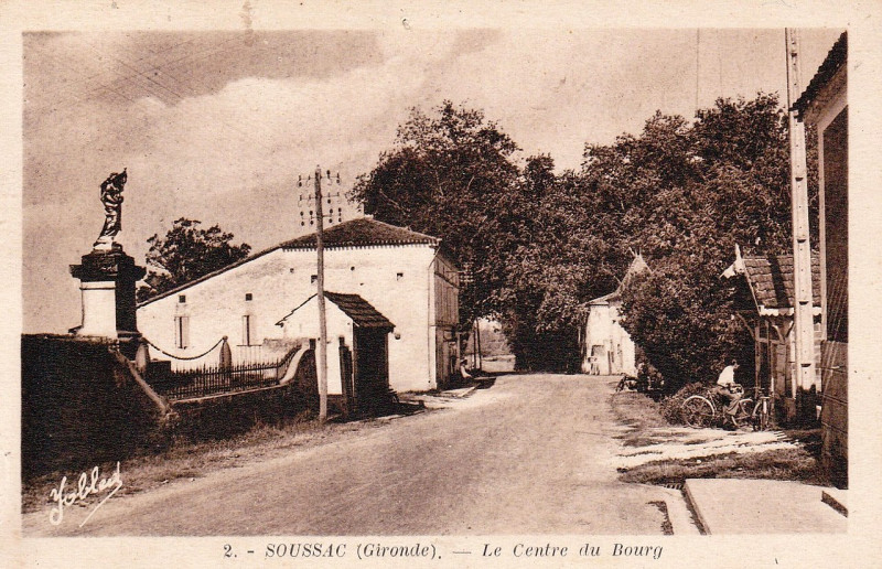 Carte postale ancienne Soussac - bourg 7