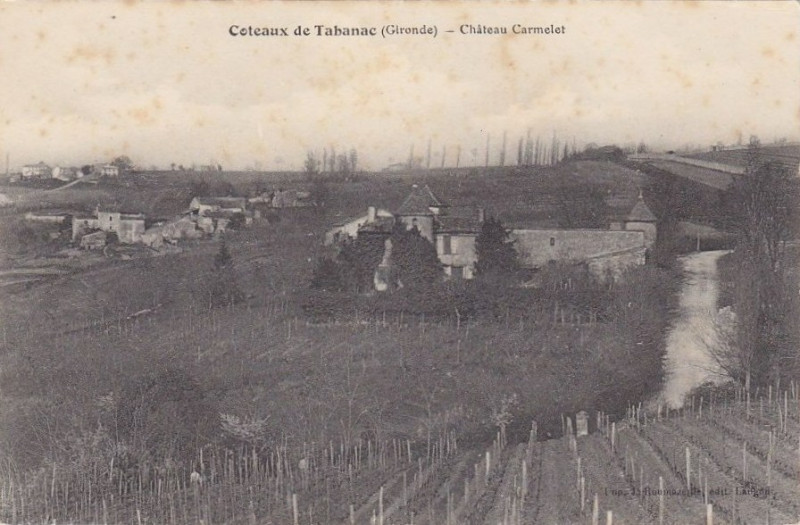 Carte postale ancienne Tabanac - château Carmelet
