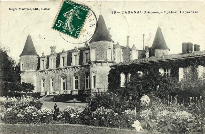 Carte postale ancienne Tabanac - château Lagarosse