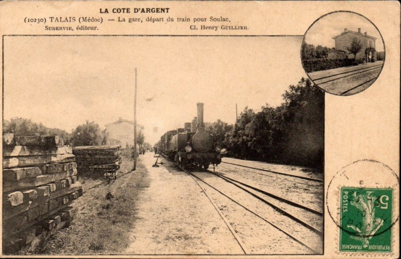 Carte postale ancienne Talais - Gare 1