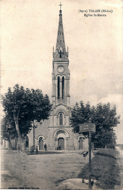 Carte postale ancienne Talais - église 2
