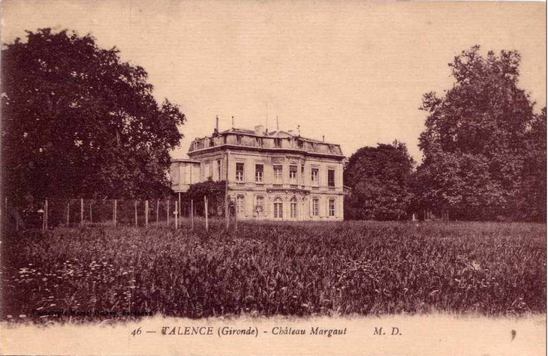 Carte postale ancienne Talence - château Margaut