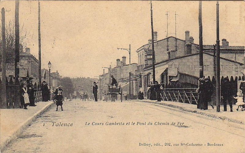 Carte postale ancienne Talence - cours Gambetta 2