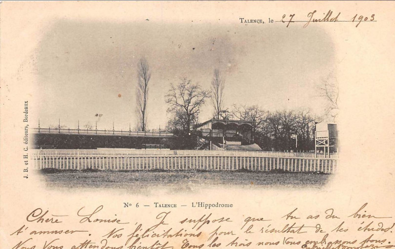 Carte postale ancienne Talence - Hippodrome