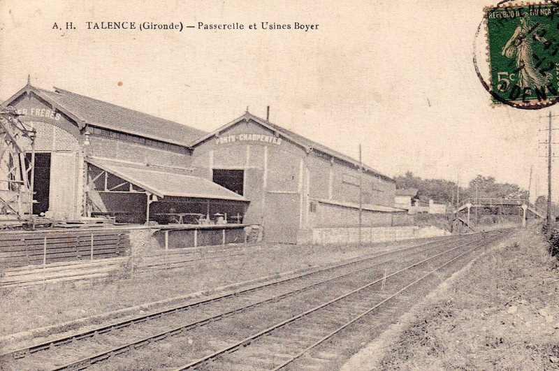 Carte postale ancienne Talence - usine Boyer 2