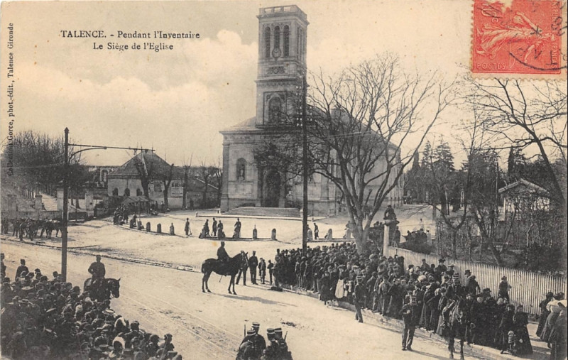 Carte postale ancienne Talence - église 2