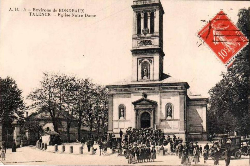 Carte postale ancienne Talence - église 3