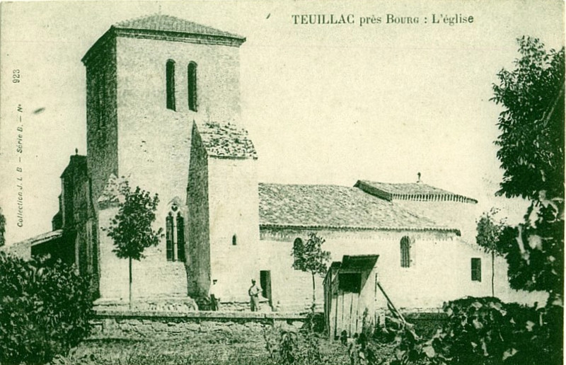 Carte postale ancienne Teuillac - église 1