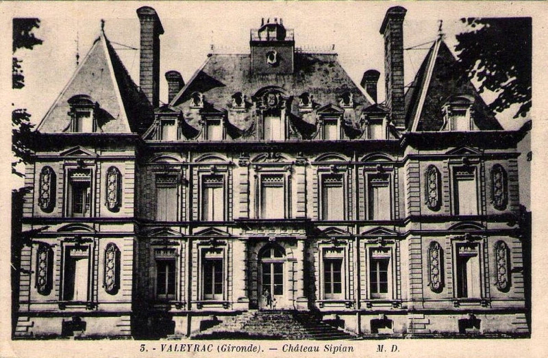 Carte postale ancienne Valeyrac - château Sipian 1