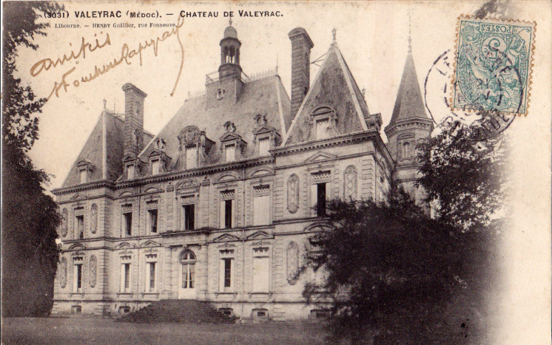 Carte postale ancienne Valeyrac - château Sipian 3