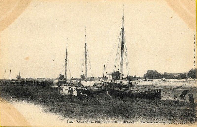 Carte postale ancienne Valeyrac - le port 1