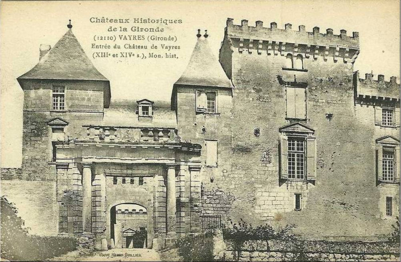 Carte postale ancienne Vayres le château de Vayres 5