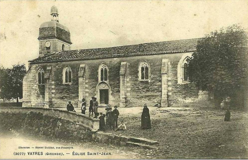 Carte postale ancienne Vayres église 1