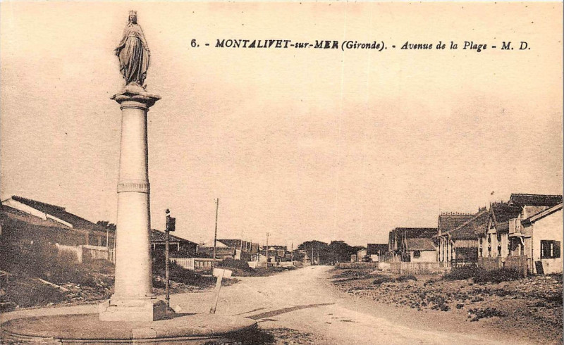 Carte postale ancienne Vendays-Montalivet - avenue de la plage