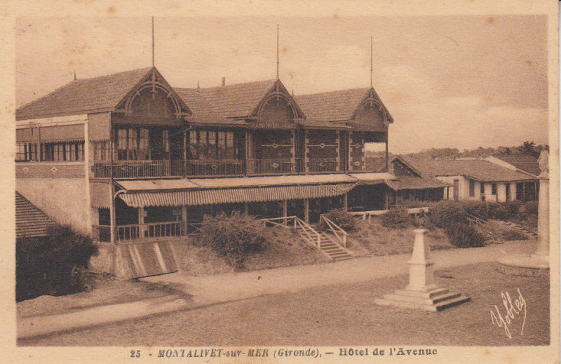 Carte postale ancienne Vendays-Montalivet - Hôtel de l'avenue 3