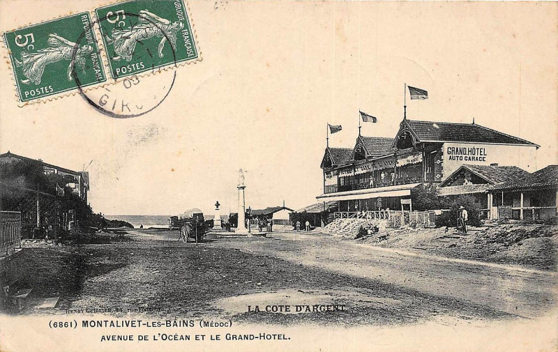 Carte postale ancienne Vendays-Montalivet - Hôtel de l'avenue 5