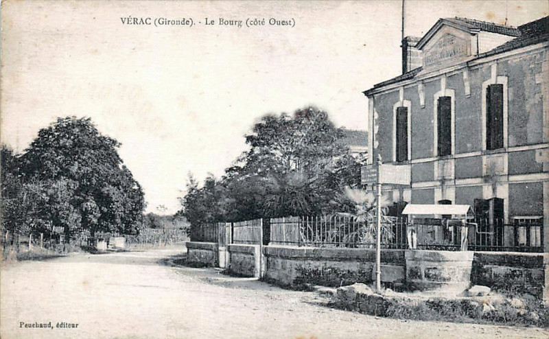 Carte postale ancienne Vérac - bourg 1