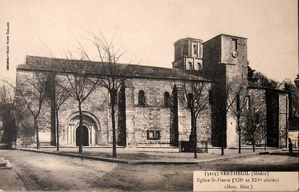 Carte postale ancienne Vertheuil - église 2